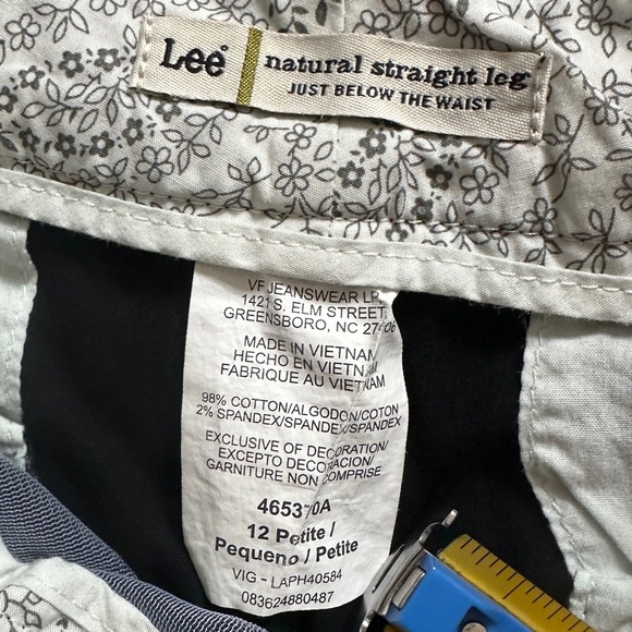 Vintage Y2K Lee Black Chino Mid Rise Straight Leg Pants Women’s Size 12 Petite - Picture 13 of 13